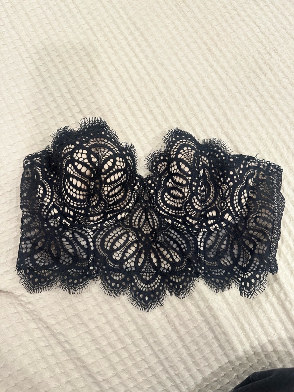 Victoria’s Secret Black Lace Bustier Corset Top 34C Dream Angels